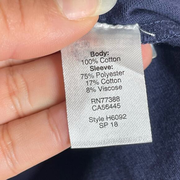 J. Crew Printed Bell Sleeve Dress Women's Size Small Navy Gingham Back Zip - Picture 9 of 9